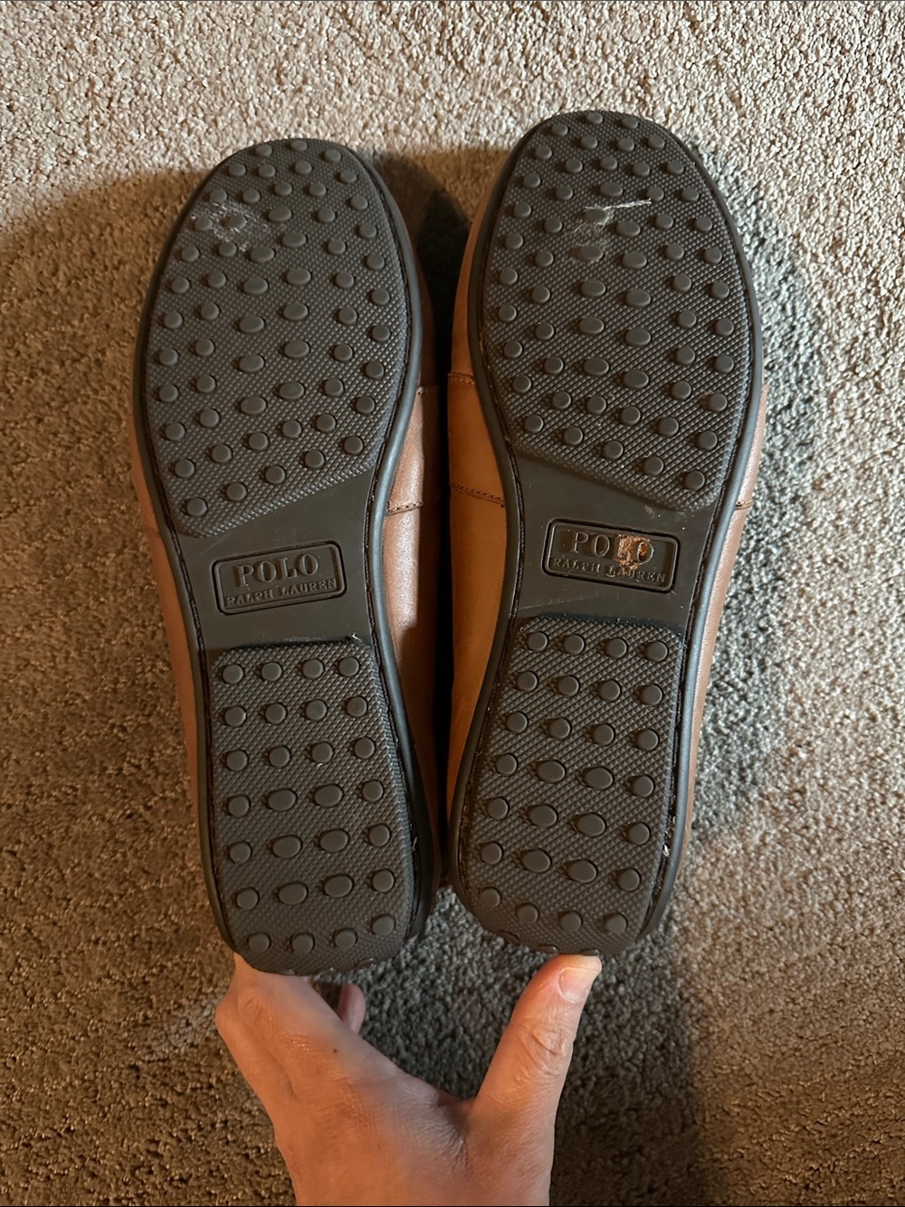 Polo by Ralph Lauren Tan Leather Penny Loafers - Picture 3 of 3